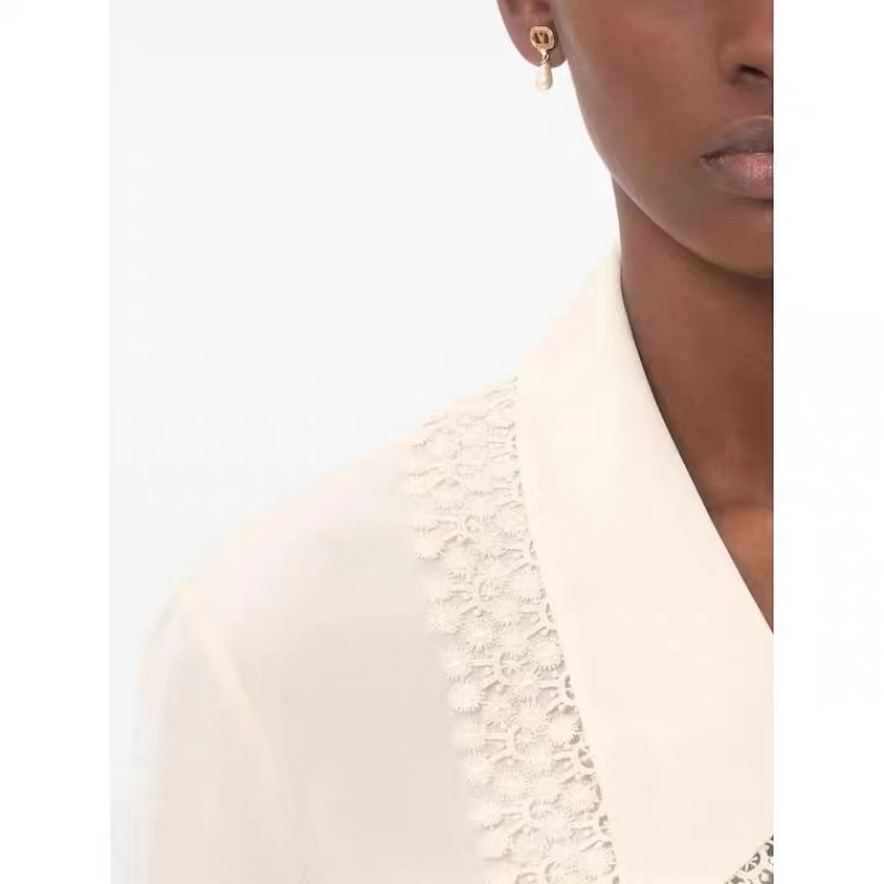 Valentino VLogo Signature Pearl Drop Earrings earrings gold-tone metal white pearl clear cubic zirconia 2 5cm drop length