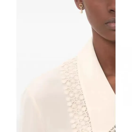 Valentino VLogo Signature Pearl Drop Earrings earrings gold-tone metal white pearl clear cubic zirconia 2 5cm drop length