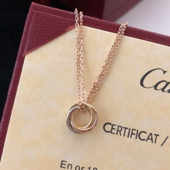 Cartier Trinity necklace 18k rose gold 18k yellow gold 18k white gold no gemstones 42cm
