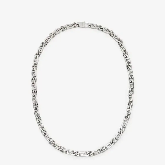 Fendi FF Chain Necklace necklace Silver-tone metal no accent stones 45cm