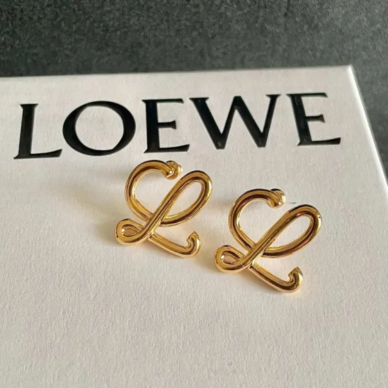 Loewe Anagram earrings gold 2cm