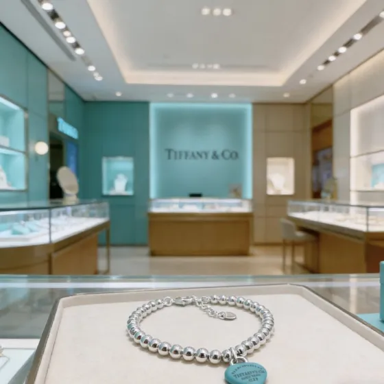 Tiffany Co Return to Tiffany bracelet sterling silver with Tiffany Blue enamel heart charm 17cm