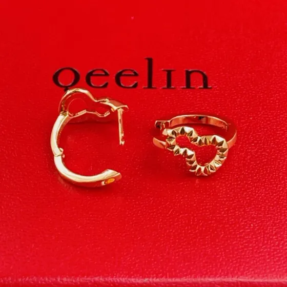Qeelin Wulu earrings 18K rose gold plated sterling silver no gemstones 10mm hoop diameter