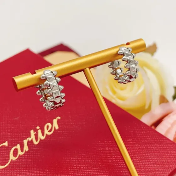 Cartier Clash de Cartier earrings silver-toned metal 12mm hoop diameter
