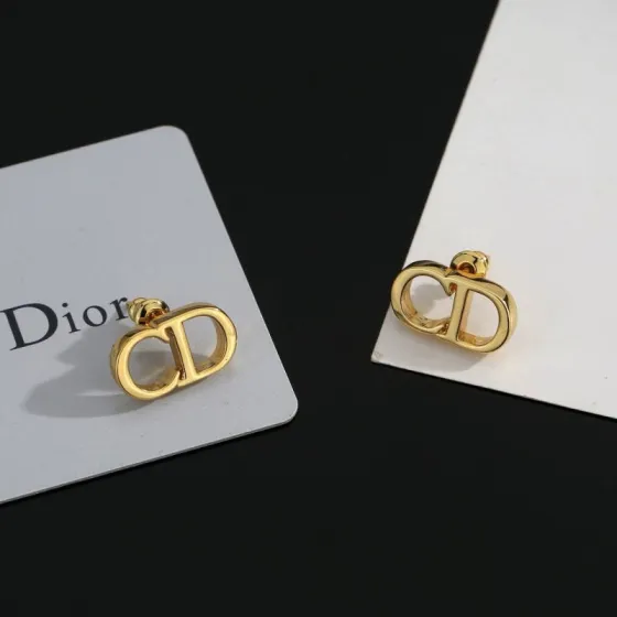 Dior Tribales CD Logo earrings Gold-tone metal One Size