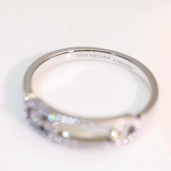 Messika Move by Gigi Hadid ring 18k white gold clear diamonds 54