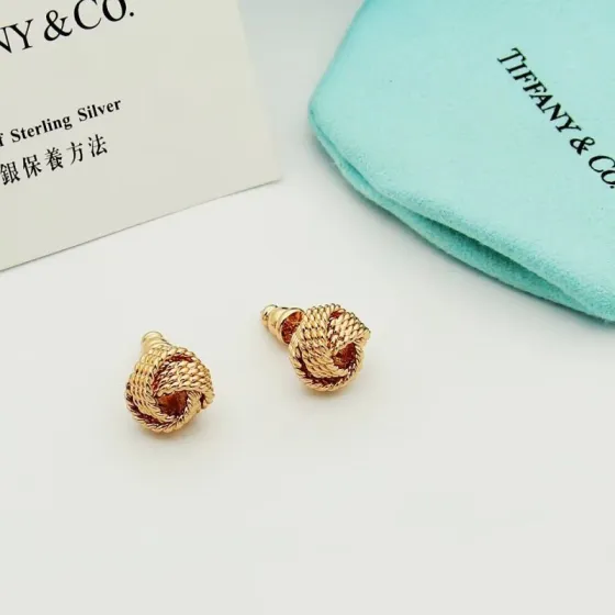 Tiffany Co Tiffany Twist earrings 18k yellow gold 10mm stud diameter
