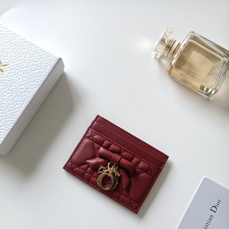 Dior Lady Dior brooch Burgundy lambskin leather with gold-tone metal hardware 10 5 8 0 5cm