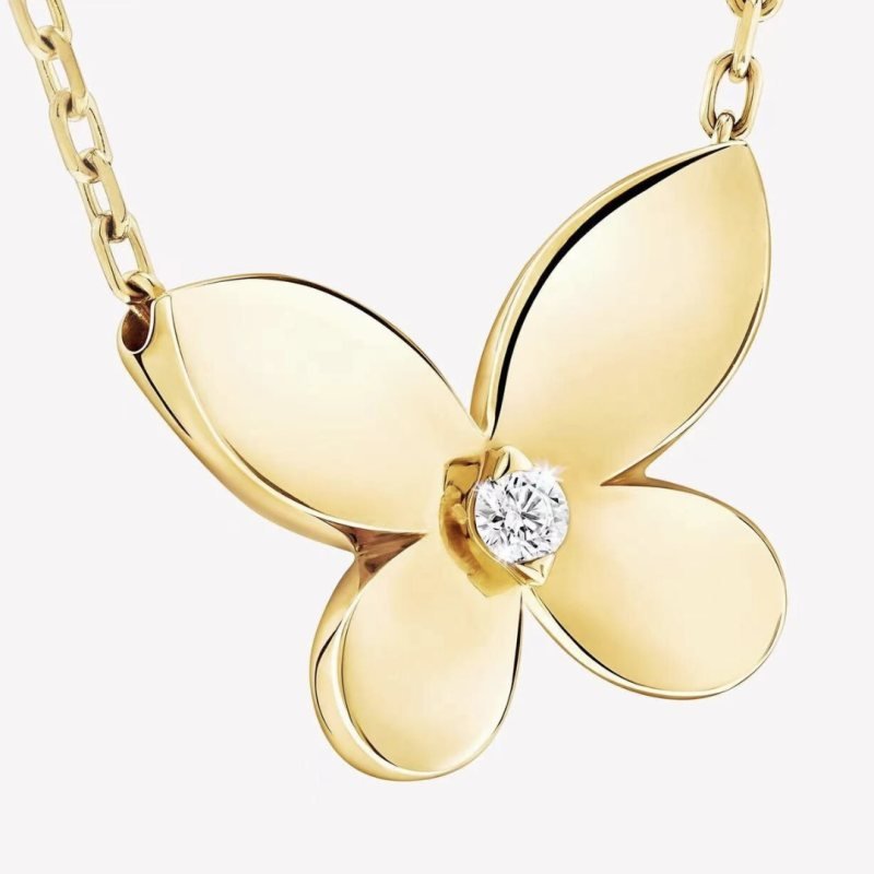Graff Butterfly necklace Yellow gold with diamond 40cm