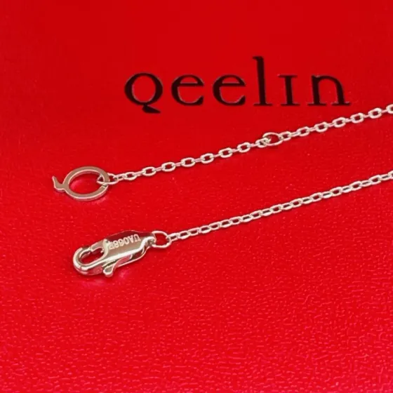 Qeelin Wulu necklace 18K white gold diamond 42cm