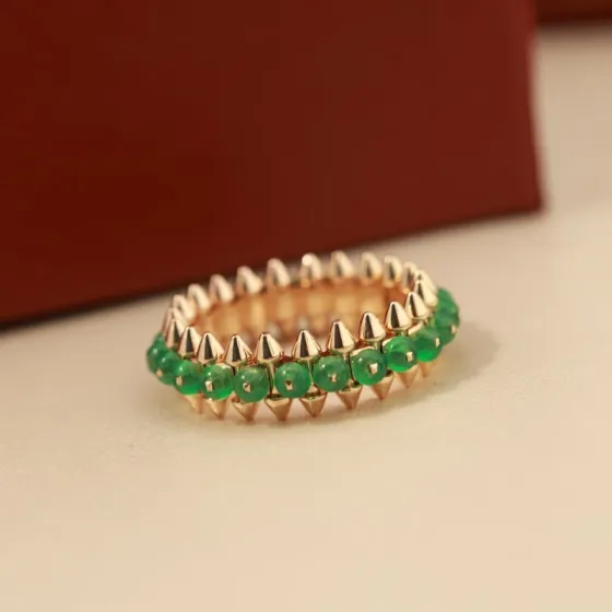 Cartier Clash de Cartier ring rose gold green chrysoprase 54