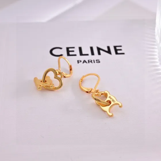 Celine Coeur Triomphe Heart necklace gold tone brass 42cm adjustable to 40cm