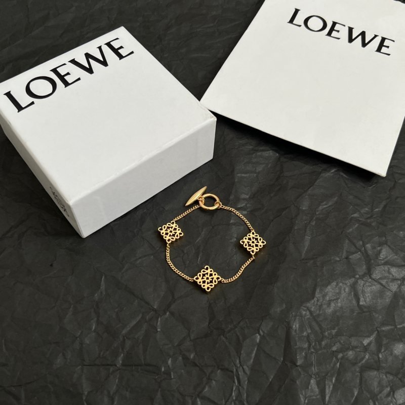 Loewe Anagram bracelet gold tone metal 18cm