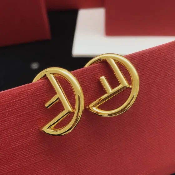 Fendi F is Fendi earrings gold-tone metal 2 5cm