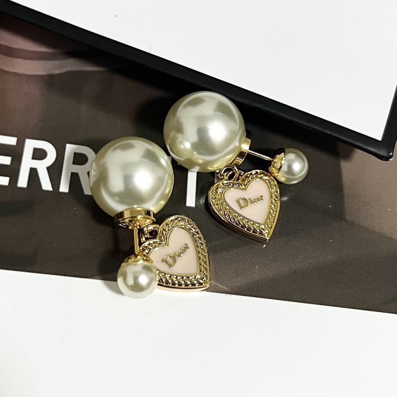 Dior Dior Tribales earrings gold white pink 1 2cm 1 5cm