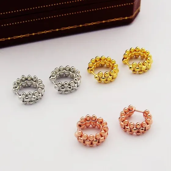 Cartier Clash de Cartier earrings Available in 18k yellow gold 18k rose gold and 18k white gold no gemstones 12mm outer diameter