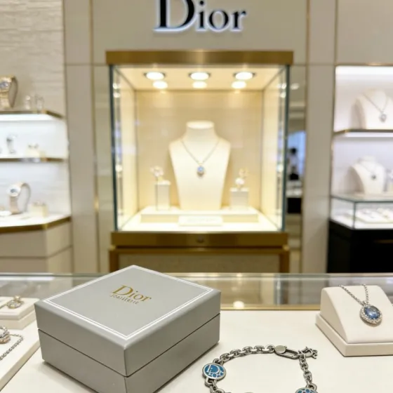 Dior Dior Logo Medallion Chain Bracelet bracelet Silver-tone metal with blue enamel logo medallions 18cm