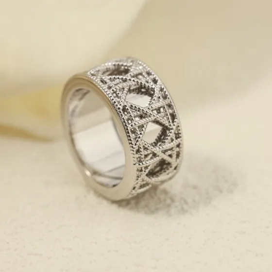 Dior My Dior Cannage ring silver-toned metal no gemstones 7