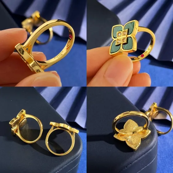 Roberto Coin Love in Verona ring Yellow gold with malachite diamond and signature ruby accents 58