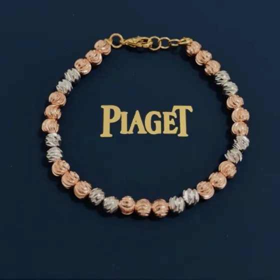Piaget Possession Beaded Bracelet bracelet Tri-tone yellow gold clasp rose gold beads white gold beads no gemstones 18cm adjustable