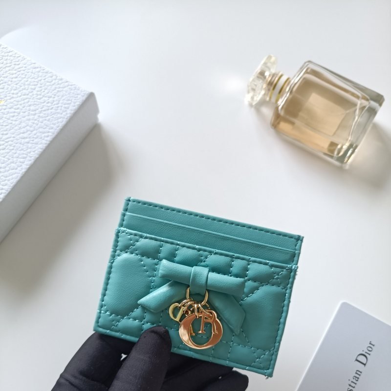 Dior Lady Dior brooch turquoise leather with gold-tone metal hardware 10 5 8 0 5cm