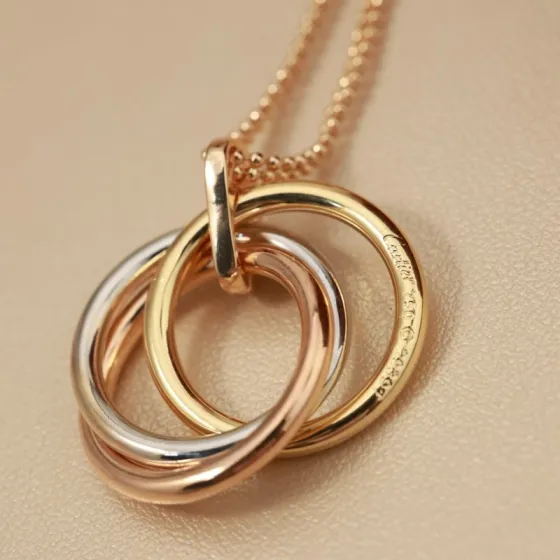 Cartier Trinity necklace 18k yellow gold 18k rose gold 18k white gold 45cm