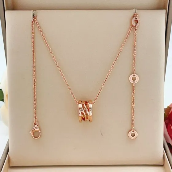 Bvlgari B zero1 Skeleton necklace Rose gold 45cm with 5cm extender