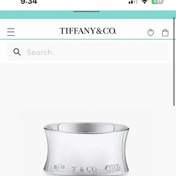 Tiffany Co 1837 ring sterling silver US 7