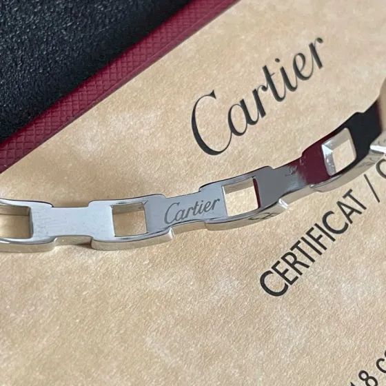 Cartier Maillon Panthere bracelet 18k white gold 18cm