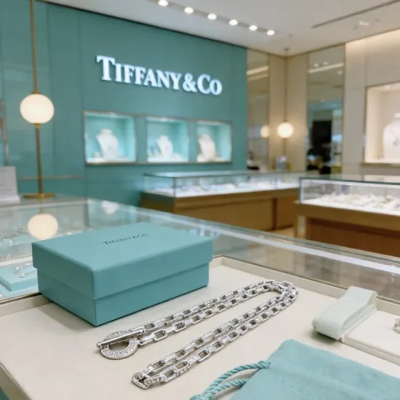 Tiffany Co Tiffany HardWear necklace sterling silver with clear diamond accents 60cm