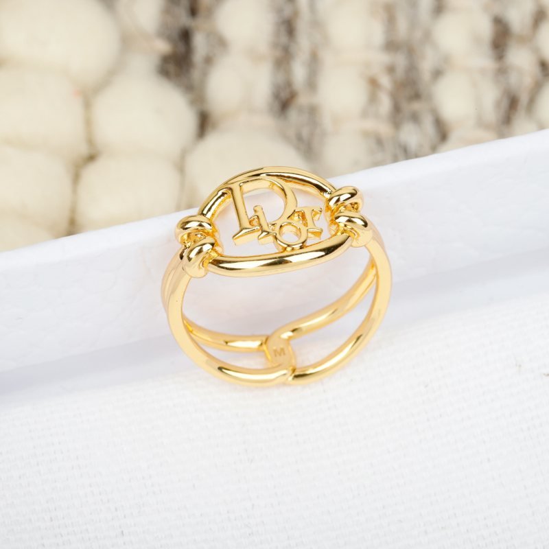 Dior CD Logo Knot Double Band Ring ring Gold-tone metal M