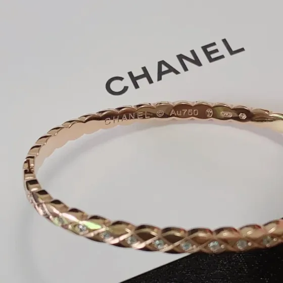 Chanel Coco Crush bracelet 18k rose gold with clear diamonds 17cm