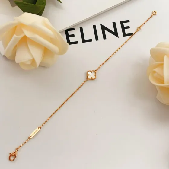 Van Cleef Arpels Sweet Alhambra bracelet 18k rose gold mother-of-pearl 17cm