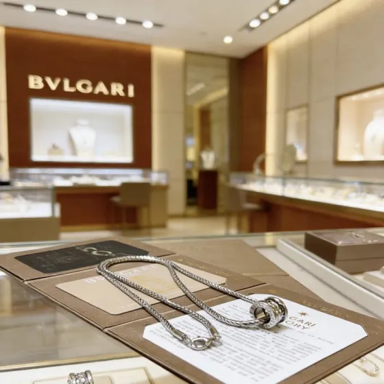 Bvlgari B zero1 necklace silver 18k white gold 46cm