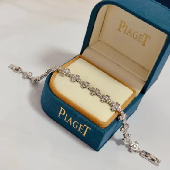 Piaget Rose Flower Diamond Bracelet bracelet 18k white gold diamond 17cm