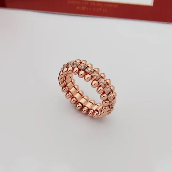 Cartier Clash de Cartier ring rose gold with clear diamond accents 7
