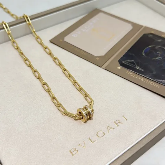 Bvlgari B zero1 necklace Yellow gold with diamond accents 40cm