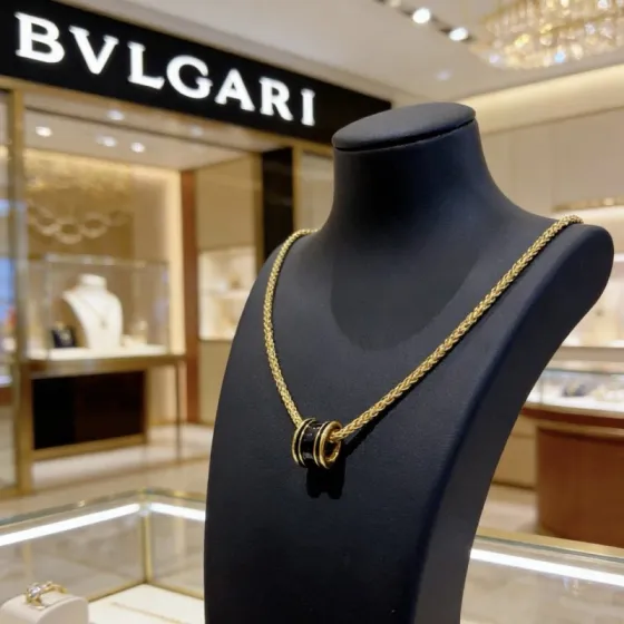 Bvlgari B zero1 necklace Yellow gold with black ceramic 60cm