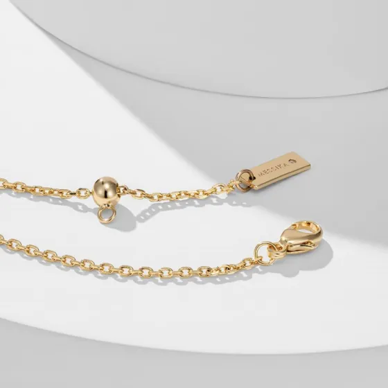 Messika Lucky Move necklace yellow gold clear diamond 45cm adjustable