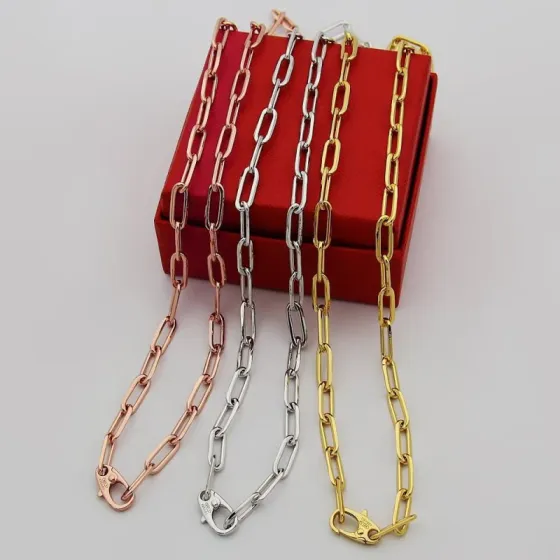 Cartier Santos de Cartier Chain Necklace necklace 18k yellow gold no gemstones 45cm