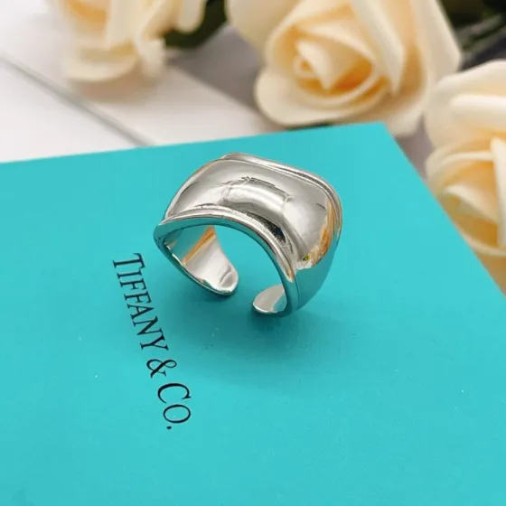 Tiffany Co Elsa Peretti Bone Cuff Ring ring polished sterling silver no accent stones adjustable open band