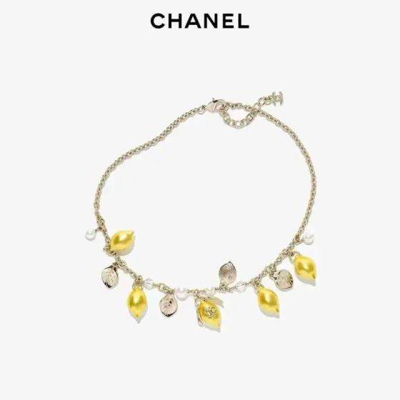 Chanel 2025 26 necklace gold white 40cm 5cm
