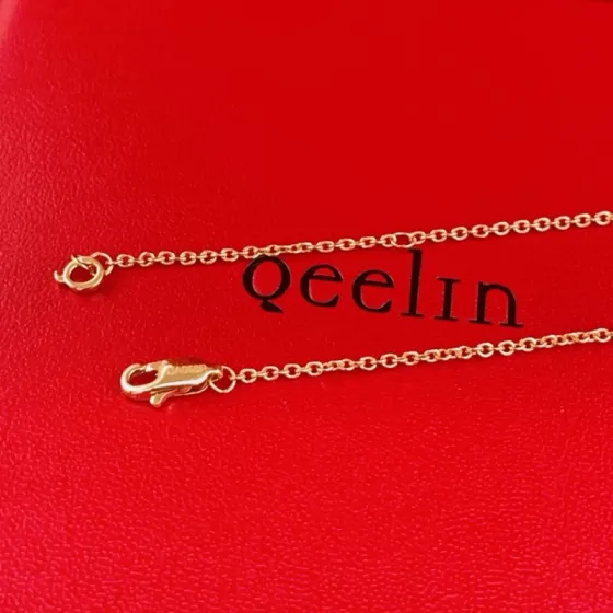 Qeelin Wulu necklace 18k rose gold gray mother-of-pearl diamond 42cm with 2cm extender