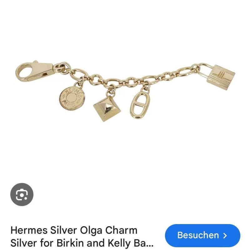 Hermes Olga Charm pendant Gold metal 12cm