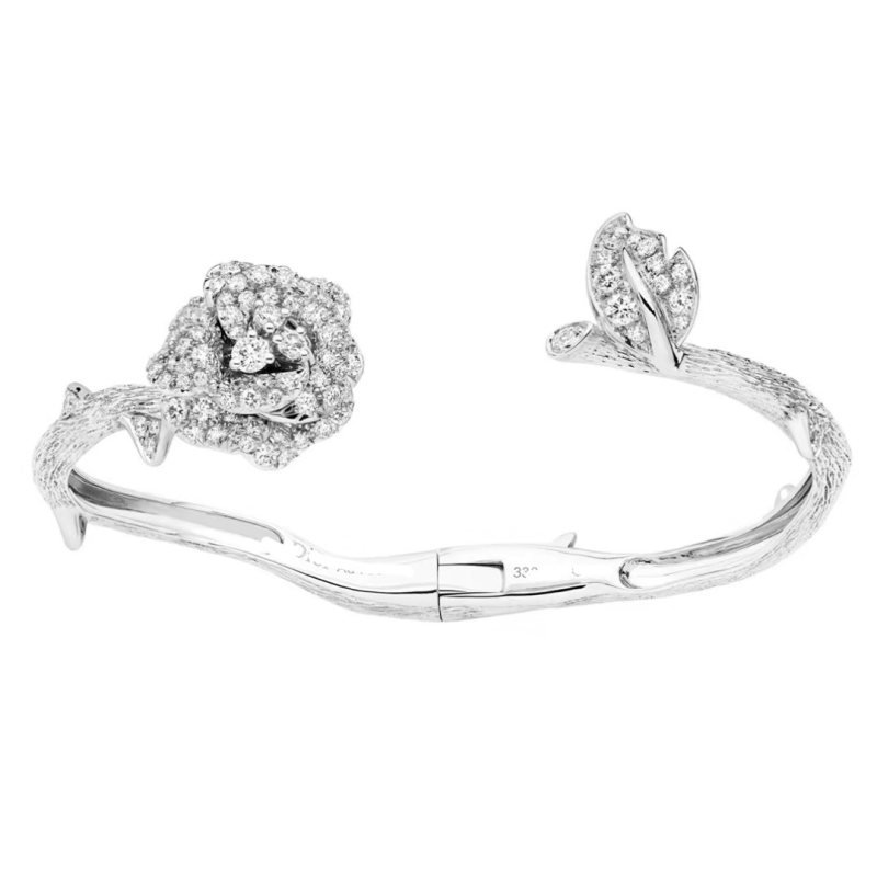 Dior Rose Dior Bagatelle bracelet Silver-toned metal with clear diamond simulants 17cm