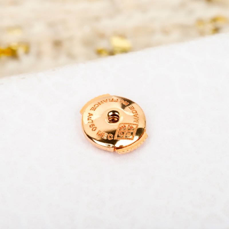 Dior Etoile des Vents Chain Ear Cuff earrings Rose gold metal with clear diamond accent stones One Size single ear cuff with 1cm connecting