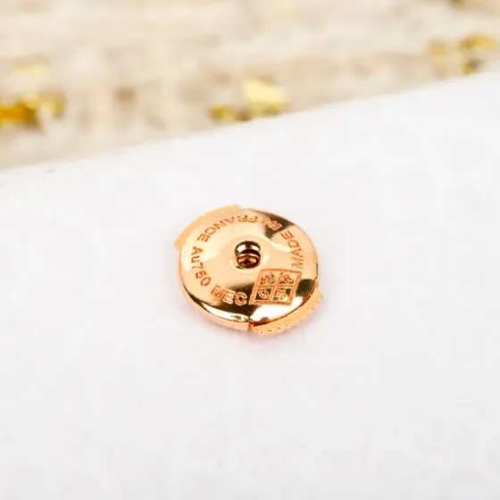 Dior Etoile des Vents Chain Ear Cuff earrings Rose gold metal with clear diamond accent stones One Size single ear cuff with 1cm connecting