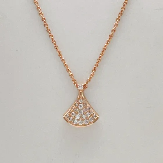 Bvlgari Divas Dream necklace rose gold clear diamond 41-43cm adjustable