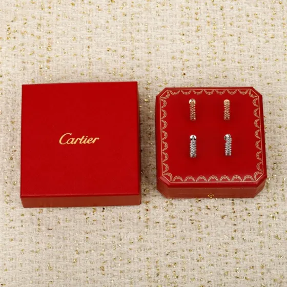 Cartier Clash de Cartier earrings 18K rose gold 18K white gold 14mm hoop diameter