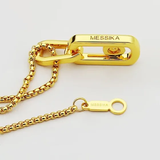 Messika My Move necklace 18k yellow gold diamond 18 inches